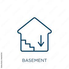 Basement Icon Thin Linear Basement