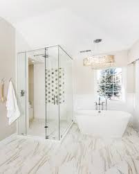 Large Floor To Ceiling Glass Shower And