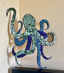 Octopus Ocean Sea Stained Glass Mosaic