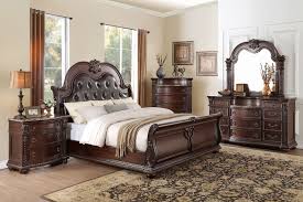 Clearly influenced by the later renaissance period, which featured enrichment of ornament and outline, old world reflects the elaborate details of the french and english. Cavalier Sleigh Bedroom Set Homelegance Furniture Cart