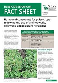 • the crop plants and weeds are growing rapidly, and • the crop plants and weeds are under stress. Herbicide Behaviour Grdc