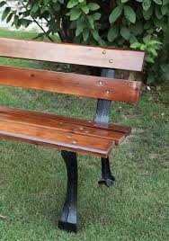 Cast Iron Wooden Outdoor Garden Bench