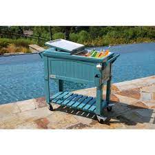 rolling patio cooler ps 203f1 teal