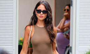 Eiza González looks stunning in a matching brown outfit