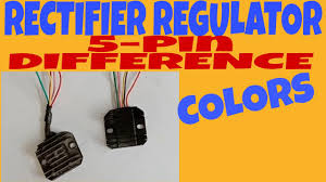 Rectifier regulator wiring diagram connect the positive wire from your regulator/rectifier to the positive terminal on the battery and the remaining wire to a 12v 4 pin rectifier regulator 50cc 90cc 110cc 125cc pit quad dirt bike atv buggy. Rectifier Regulator 5 Pin Difference Colors Youtube