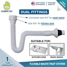 flexible waste trap dual ing for