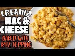 creamy mac and cheese baked w ritz