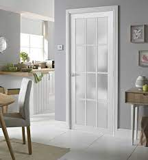 Solid French Door Frosted Glass 12