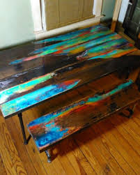 Whimsical Painted Coffee Table Multi