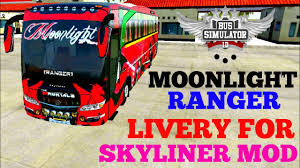 This app is about to download bus simulator game liverys, and horns also accessories, users can upload their horn liverys ,horns,mods etc admins will check it and only publish. Moonlight Ranger Livery For Skyliner Bus Mod Download Now True Gamer Youtube