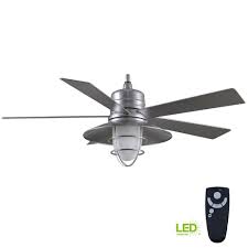 Details About Ceiling Fan Light Kit Remote Control Galvanized Rustic Silver Steel 54 In