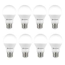 They're not the glaring lights that you need in an office, but they're not so dim that you can't see what. Ecosmart 60 Watt Equivalent A19 Non Dimmable Led Light Bulb Soft White 8 Pack A7a19a60wes01 The Home Depot