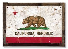 Grunge California State Flag California