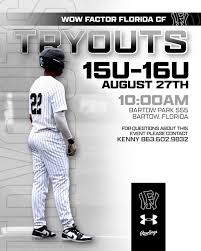 events and tryouts wow factor baseball