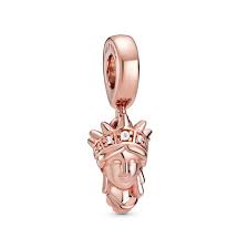 dangle charm rose gold plated