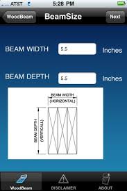 wood beam design app from construction