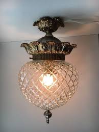 Close to ceiling light fixture type. Italian Ceiling Light Copper Coloured With Pine Cone Glass Catawiki