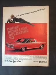 1967 dodge dart car ad clipping