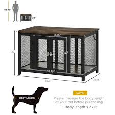 pawhut dog crate furniture indoor pet
