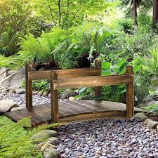 Outsunny 5ft Wooden Garden Bridge With