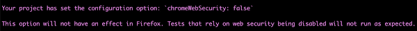 web security cypress doentation