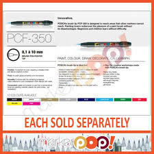 Details About Uni Posca Paint Marker Pcf 350 Brush Single Markers Us Authorized Retailer