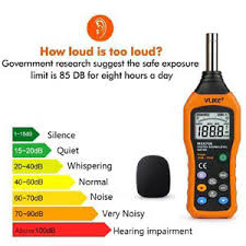 Vlike Lcd Digital Audio Decibel Meter Sound Level Meter Noise Level Meter Sound Monitor Db Meter Noise Measurement Measuring 30 Db To 130 Db Max Data
