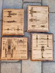 4 Plaque Set Of Star Wars Inspired