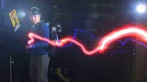 ghostbuster shoots energy beam laser