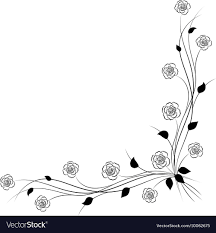 Simple Floral Background In Black And White