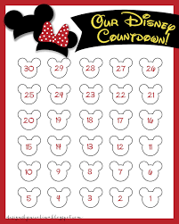 Disneyland Countdown Calendar Designs By Nicolina Disney
