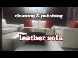 how to clean a cream leather sofa