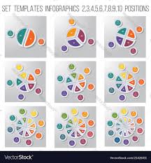 Set 9 Templates Pie Chart Diagram Infographics