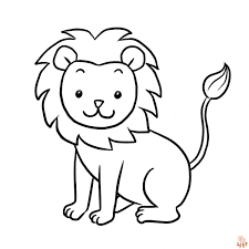 coloriage lion modèles pour enfants