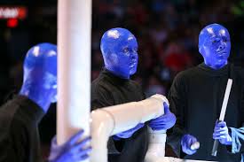 blue man group in cirque du soleil s