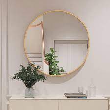 Seafuloy Round Wall Mirror Metal Frame