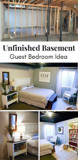Unfinished Basement Guest Bedroom
