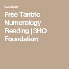 Free Tantric Numerology Reading 3ho Foundation