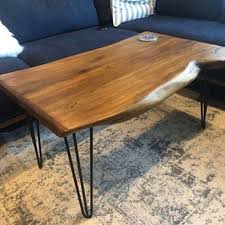 Rustic Wooden Coffee Table Black Walnut