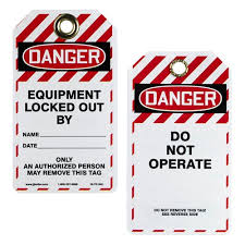 Double Sided Lockout Tagout Tag Danger Do Not Operate