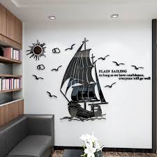 creative diy sailboat acrylic 3d wall