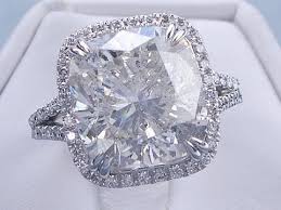 8 33 Ctw Cushion Cut H I Si2 Si3 Diamond Engagement Ring Bigdiamondsusa