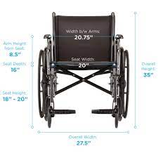 standard wheelchair 20 inch metrocare