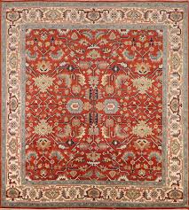 rug source square orange wool oushak indian area rug 10x10