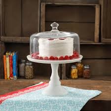 Some of the technologies we use are necessary for critical functions like security and site integrity, account. The Pioneer Woman Timeless Beauty 10 Inch Milk White Cake Stand With Glass Cover Walmart Com Walmart Com