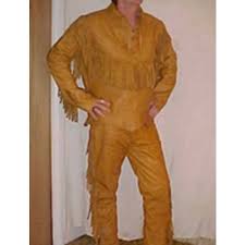 Displaying 1 to 20 (of 25 products) result pages: Buckskin Leather Fringe Shirt And Pants Outfit