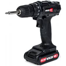 Mylek 18v Cordless 2 Speed Li Ion Drill With Led Work Light 1 Hour Fast Charge