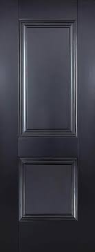 Arnhem 2 Panel Black Primed Trading Doors
