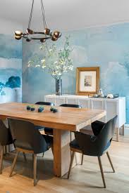 Hague blue by farrow & ball: 18 Dining Room Wallpaper Ideas That Ll Elevate All Your Dinner Parties