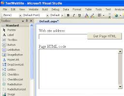 web page html code with asp net